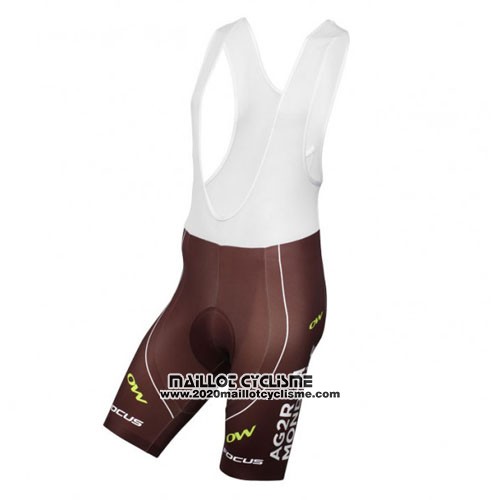 2016 Maillot Ciclismo Ag2r La Mondiale Marron Manches Courtes et Cuissard